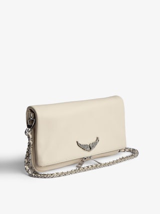 Rock Swing Your Wings Clutch - Women's Rock swing clutch in white leather.