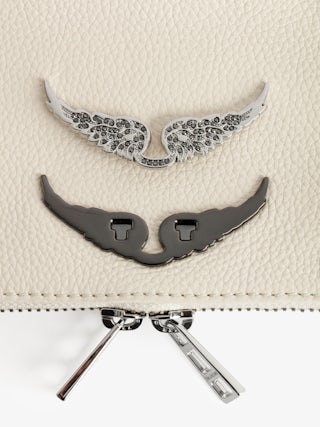 Rock Swing Your Wings Clutch - Women's Rock swing clutch in white leather.