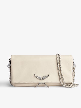 Rock Swing Your Wings Clutch - Women's Rock swing clutch in white leather.