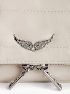 Rock Nano XL Mat Scale Bag - Women’s quilted leather clutch bag with chain