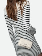 Rock Nano XL Mat Scale Bag - Women’s quilted leather clutch bag with chain