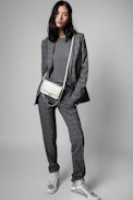 Rock Nano Novel Bag - Small women's bag in crocodile-look embossed leather