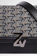 Le Mini ZV Initiale Bag - Women's bag in leather and ZV street jacquard with shoulder strap