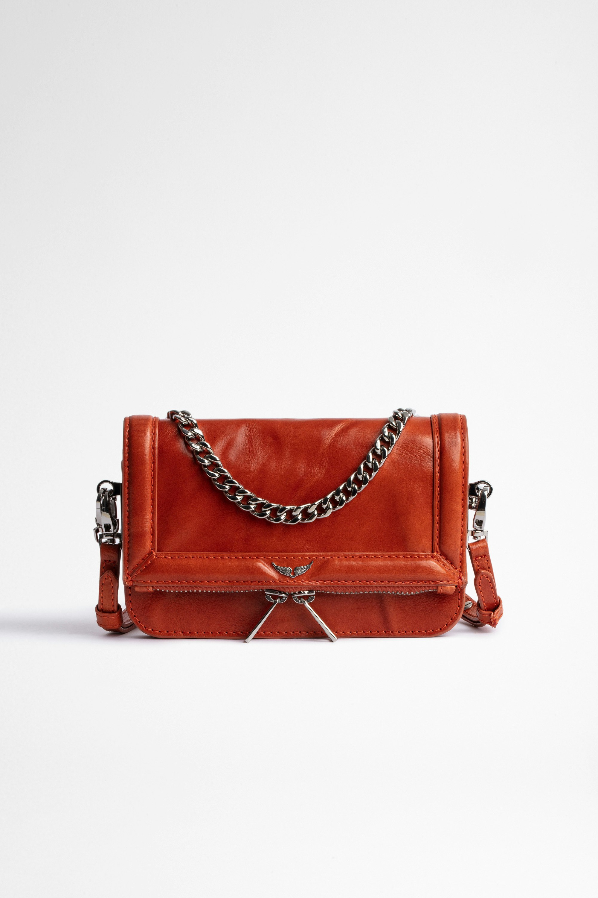 Rock Nano Novel Bag Small women's orange leather bag