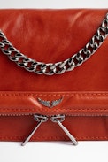 Rock Nano Novel Bag - Small women's orange leather bag