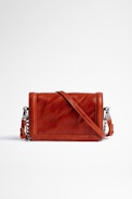 Rock Nano Novel Bag - Small women's orange leather bag