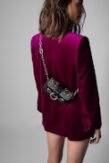 Sac Kate Wallet Bijou - Sac en cuir noir orné de bijoux Femme