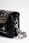 Sac Kate Wallet Bijou - Sac en cuir noir orné de bijoux Femme