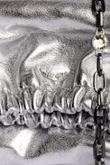 Borsa Rockyssime XS Metallic - Pochette in pelle di agnello argentata con manico a catena argentato donna
