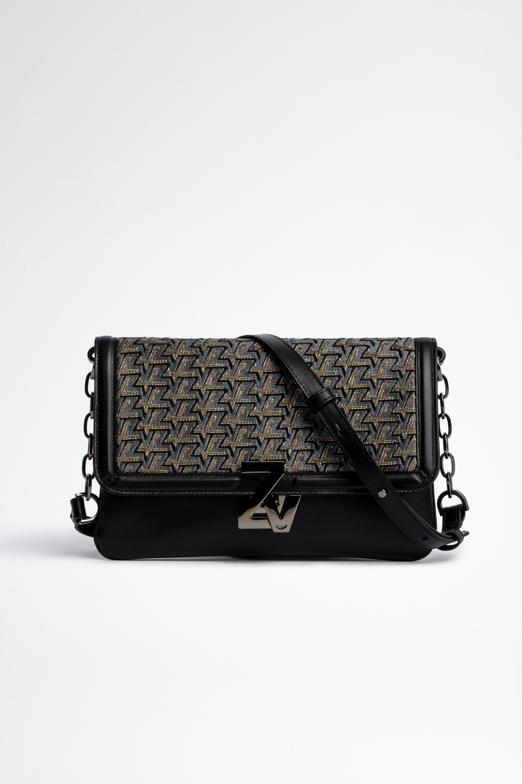 ZV Initiale La Clutch Bag Women's clutch bag in leather and ZV street jacquard