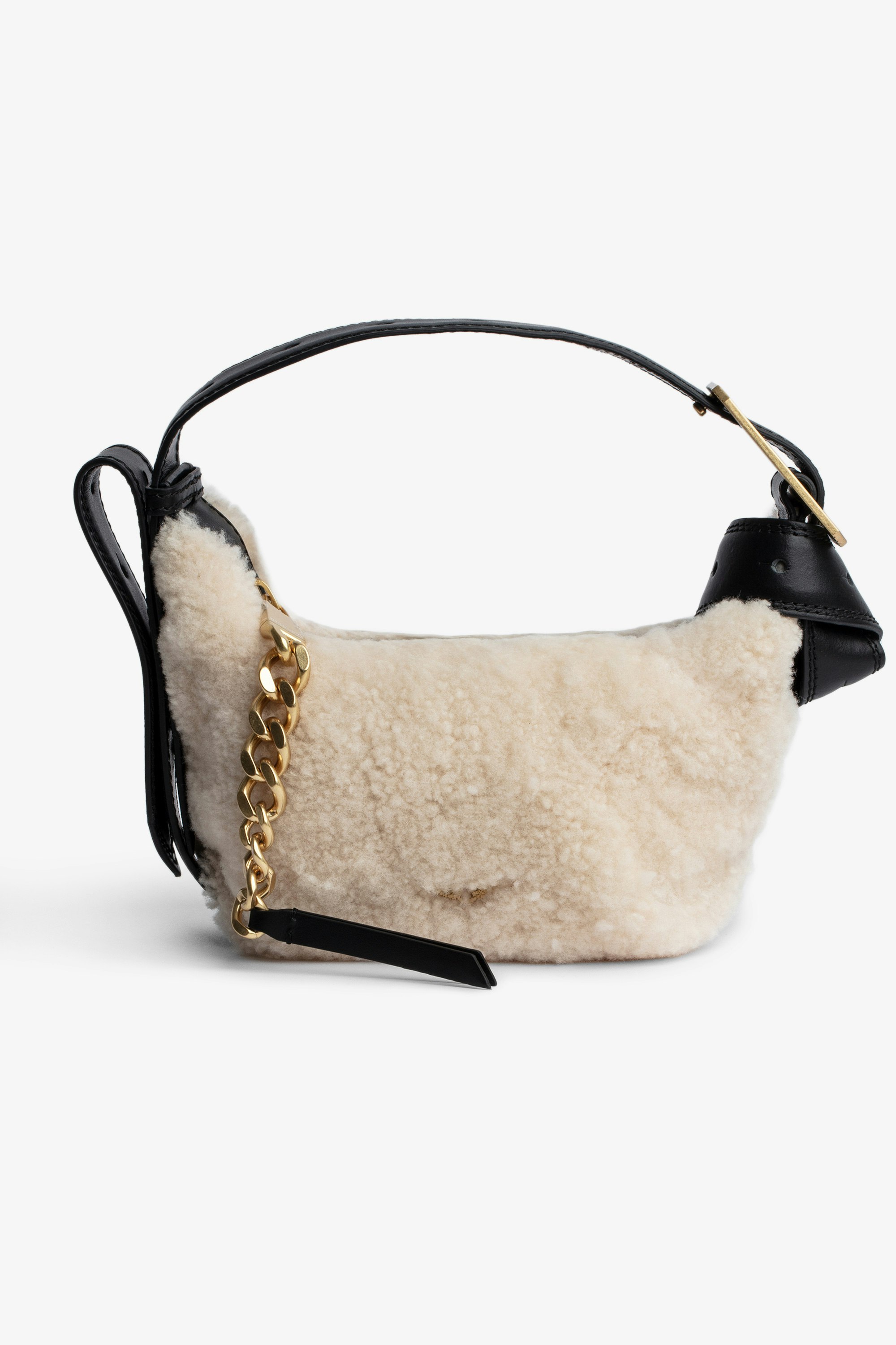 Le Cecilia XS Bag Women's Le Cecilia small bag in black shearling