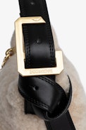 Le Cecilia XS Shearling Bag - Women's Le Cecilia small bag in black shearling