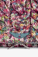 Rock Clutch - Women's multicoloured knit cotton clutch bag