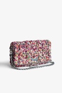 Rock Clutch - Women's multicoloured knit cotton clutch bag