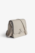 ZV Initiale Le City Bag - Women’s bag in ecru latticework leather with a shoulder strap and ZV clasp