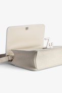 ZV Initiale Le City Bag - Women’s bag in ecru latticework leather with a shoulder strap and ZV clasp