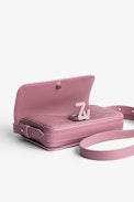 Le Mini ZV Initiale Bag  - Women’s small bag pink latticework leather with a shoulder strap and ZV clasp