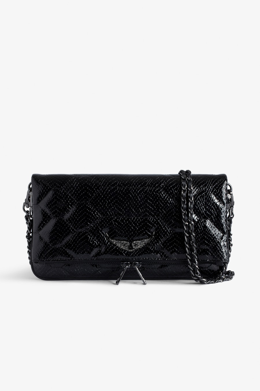 ZADIG&VOLTAIRE Rock Glossy Wild Quilted Clutch