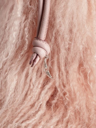 Rock To Go Frenzy Shearling Bag - Small bucket bag with drawstring and shoulder strap.