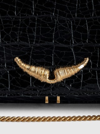 Rock Goossens Embossed Clutch - Zadig&Voltaire has called upon the expertise of the art house GOOSSENS to highlight its emblematic wings on its iconic bag: the ROCK clutch.