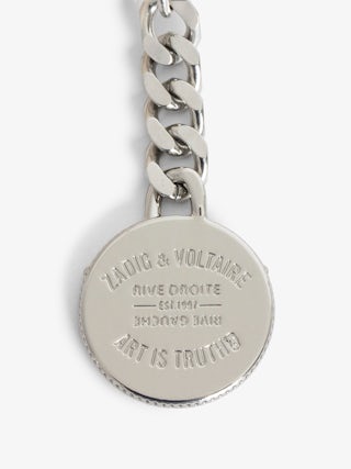 Porta Carte Sunny Pass Vintage Patent - Porta carte in pelle verniciata effetto vintage con charm a medaglione e firme ad ali.