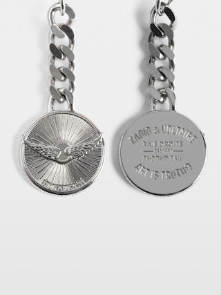 Kartenetui Sunny Pass Vintage Patent - Kartenetui aus Lackleder mit Vintage-Effekt, Medaillon-Charm und Wings-Signatur.