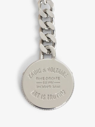 Sunny Mini Wallet - Vintage-effect patent leather purse with medallion and signature wings.