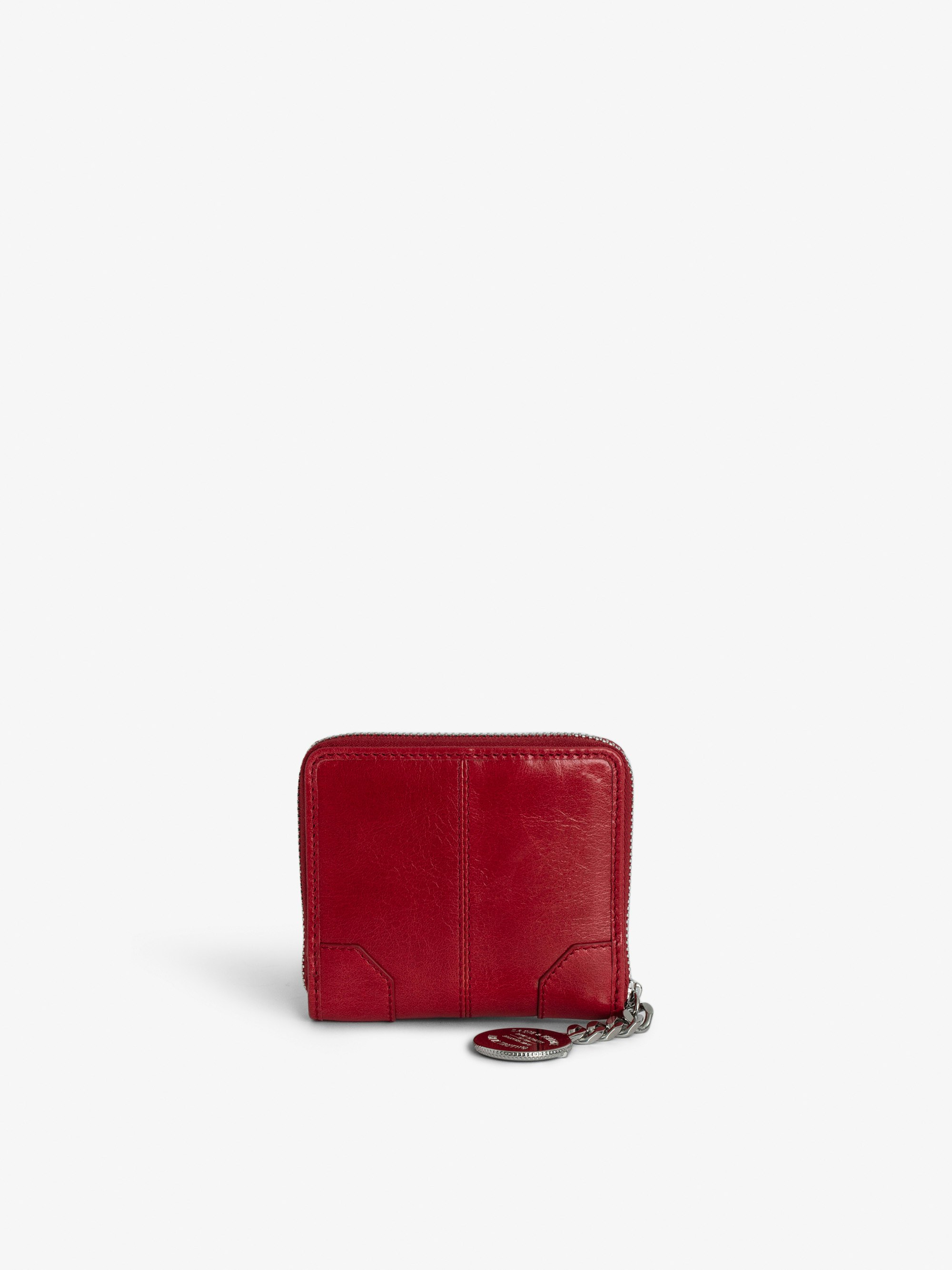 ZADIG&VOLTAIRE ミニ レザーウォレット Red Vintage Patent Leather Wallet | Zadig&Voltaire
