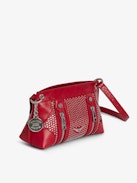 Sunny Mood Studs Bag - Vintage-effect patent leather bag with studs, medallion charm and signature wings.