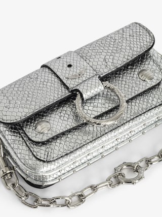 Sac Kate Wallet Wild - Designed by Kate Moss for Zadig&Voltaire. Mini sac en cuir métallisé effet python à anneau et chaîne.