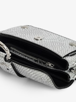 Sac Kate Wallet Wild - Designed by Kate Moss for Zadig&Voltaire. Mini sac en cuir métallisé effet python à anneau et chaîne.