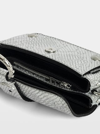 Sac Kate Wallet Wild - Designed by Kate Moss for Zadig&Voltaire. Mini sac en cuir métallisé effet python à anneau et chaîne.