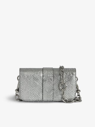 Sac Kate Wallet Wild - Designed by Kate Moss for Zadig&Voltaire. Mini sac en cuir métallisé effet python à anneau et chaîne.