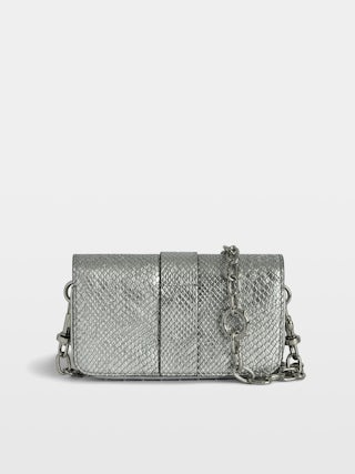 Sac Kate Wallet Wild - Designed by Kate Moss for Zadig&Voltaire. Mini sac en cuir métallisé effet python à anneau et chaîne.