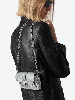 Sac Kate Wallet Wild - Designed by Kate Moss for Zadig&Voltaire. Mini sac en cuir métallisé effet python à anneau et chaîne.