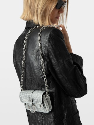 Sac Kate Wallet Wild - Designed by Kate Moss for Zadig&Voltaire. Mini sac en cuir métallisé effet python à anneau et chaîne.