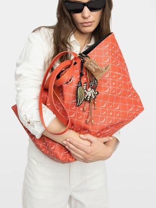 Z Shopper XL Monogram Bag - Z XL monogram shopper bag in coated canvas with double handles and interior pocket.