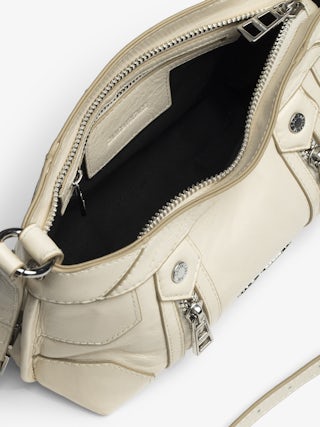 Sunny Mood Vintage Patent Bag - Small vintage-inspired patent leather bag with adjustable shoulder strap and wing signature.