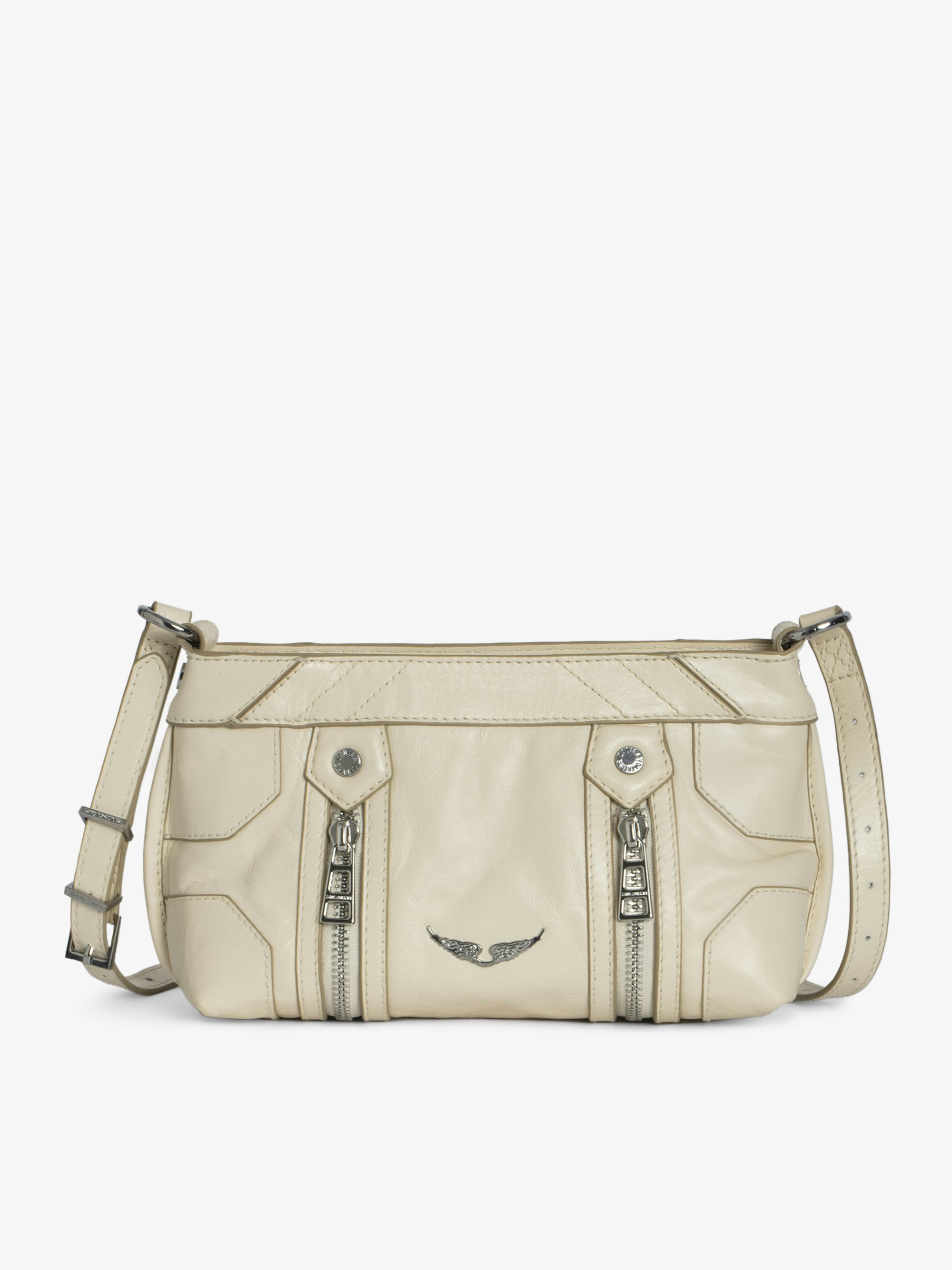 Sunny Mood Vintage Patent Bag - Small vintage-inspired patent leather bag with adjustable shoulder strap and wing signature.