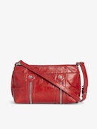 Sunny Mood Vintage Patent Tasche - Kleine Tasche aus Lackleder im Vintage-Stil mit verstellbarem Schulterriemen und Flügel-Signatur.
