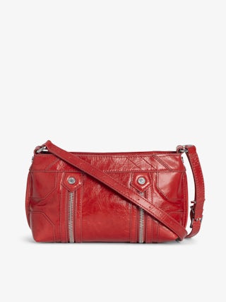 Sunny Mood Vintage Patent Bag - Small vintage-inspired patent leather bag with adjustable shoulder strap and wing signature.