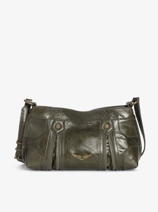 Sunny Mood Vintage Patent Bag - Small vintage-inspired patent leather bag with adjustable shoulder strap and wing signature.