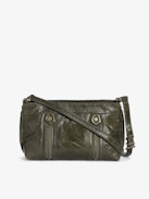 Sunny Mood Vintage Patent Bag - Small vintage-inspired patent leather bag with adjustable shoulder strap and wing signature.
