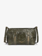 Sunny Mood Vintage Patent Bag - Small vintage-inspired patent leather bag with adjustable shoulder strap and wing signature.