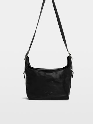 Sac Jane - Sac en cuir, à bandoulière ajustable et signature ailes débossées.