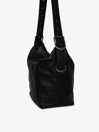 Sac Jane - Sac en cuir, à bandoulière ajustable et signature ailes débossées.