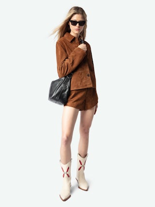 Sac Jane - Sac en cuir, à bandoulière ajustable et signature ailes débossées.