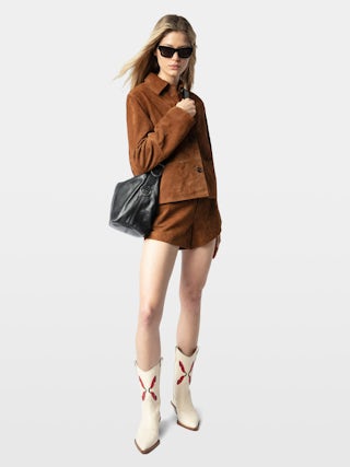 Sac Jane - Sac en cuir, à bandoulière ajustable et signature ailes débossées.