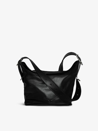 Sac Jane - Sac en cuir, à bandoulière ajustable et signature ailes débossées.