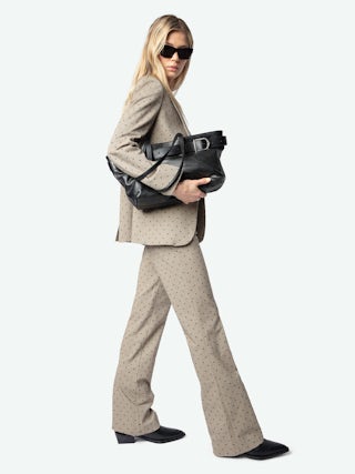 Jane Shopper Bag - Leather shopper bag with embossed wing signatures.